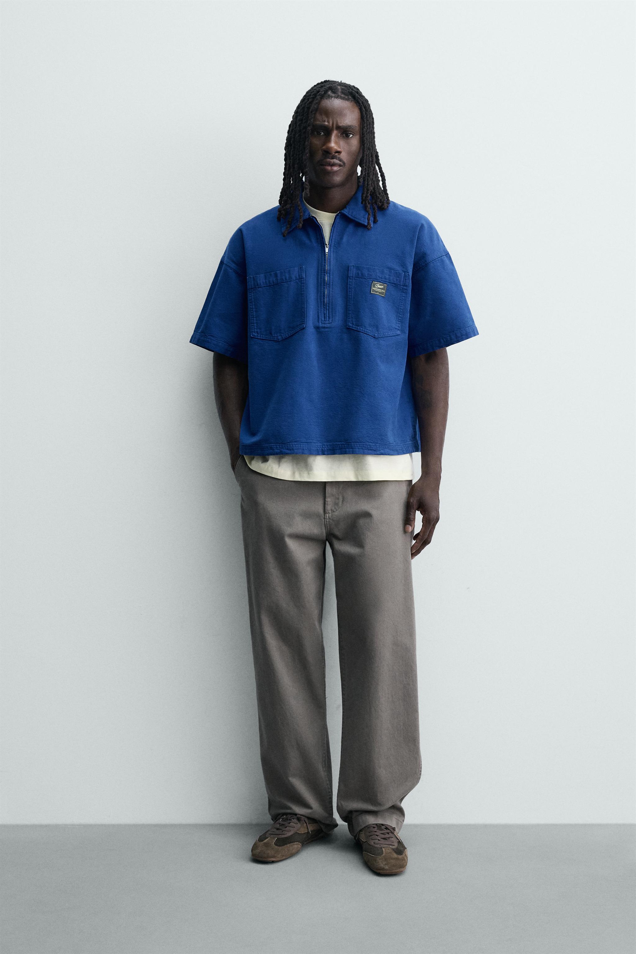 WASHED STRIPED BOXY FIT POLO